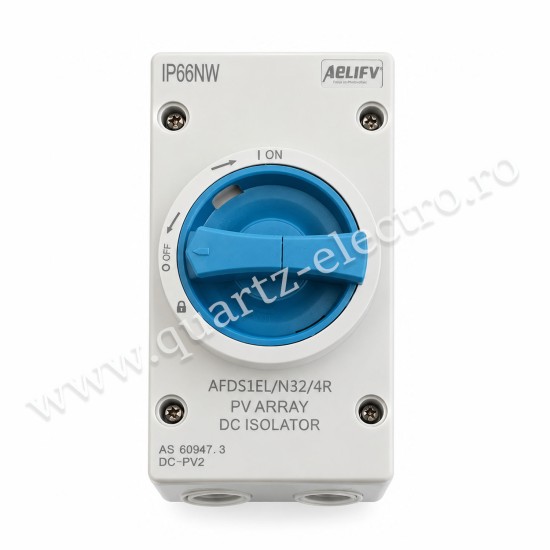 Separator DC pentru instalații fotovoltaice SISO IP66 40A Separator DC pentru instalații fotovoltaice SISO IP66 40A