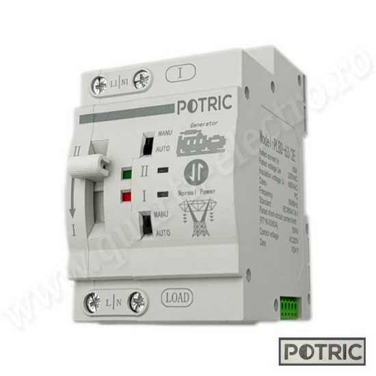 Manager de retea Monofazat mini-ATS PLMD-80A/2SE Potric Manager de retea Monofazat mini-ATS PLMD-80A/2SE Potric