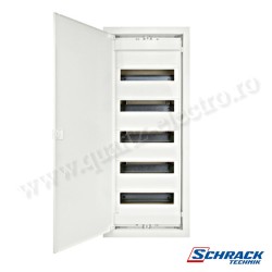 Cofret încastrat în perete cărămidă 60+10 module, 5 rânduri Schrack Cofret încastrat în perete cărămidă 60+10 module, 5 rânduri Schrack