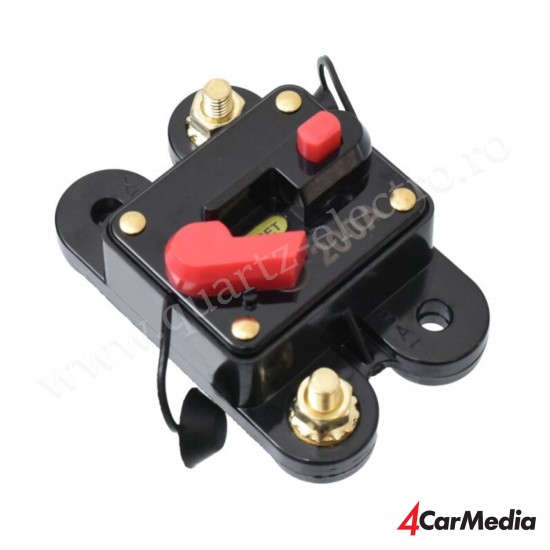 Siguranta automata auto 200A hidrofug neagra 12-48VDC 78x52x37mm SBA-200A  4CARMEDIA