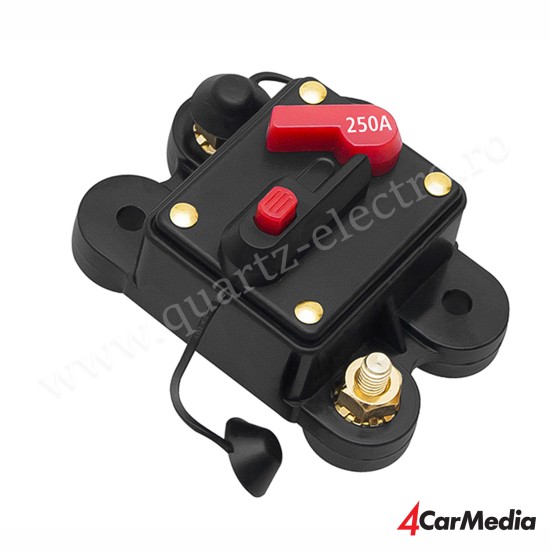 Siguranta automata auto 250A neagra 12-24VDC 78x52x37mm SBA-250A 4CARMEDIA