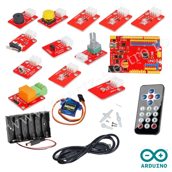Kit dezvoltare FunDuino cu senzori modulari Kit dezvoltare FunDuino cu senzori modulari
