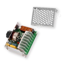 Modul variator / regulator de tensiune alternativa cu Triac in carcasa metalica 220V 4000W Modul variator / regulator de tensiune alternativa cu Triac in carcasa metalica 220V 4000W
