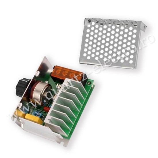 Modul variator / regulator de tensiune alternativa cu Triac in carcasa metalica 220V 4000W Modul variator / regulator de tensiune alternativa cu Triac in carcasa metalica 220V 4000W