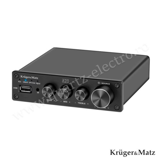 AMPLIFICATOR AUDIO STEREO 2X100W KRUGER MATZ AMPLIFICATOR AUDIO STEREO 2X100W KRUGER MATZ