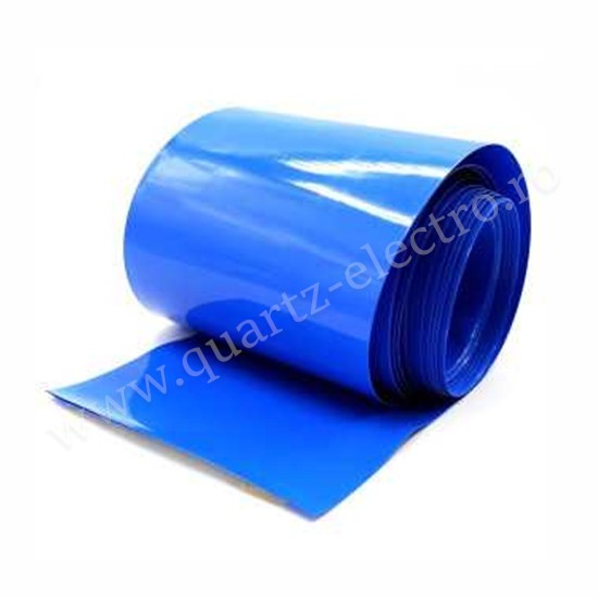 Folie termocontractabila pentru acumulatori albastru 165mm 1m Folie termocontractabila pentru acumulatori albastru 165mm 1m