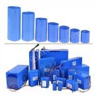 Folie termocontractabila pentru acumulatori albastru 340mm 1m