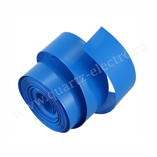 Folie termocontractabila pentru acumulatori albastru 90mm 1m Folie termocontractabila pentru acumulatori albastru 90mm 1m