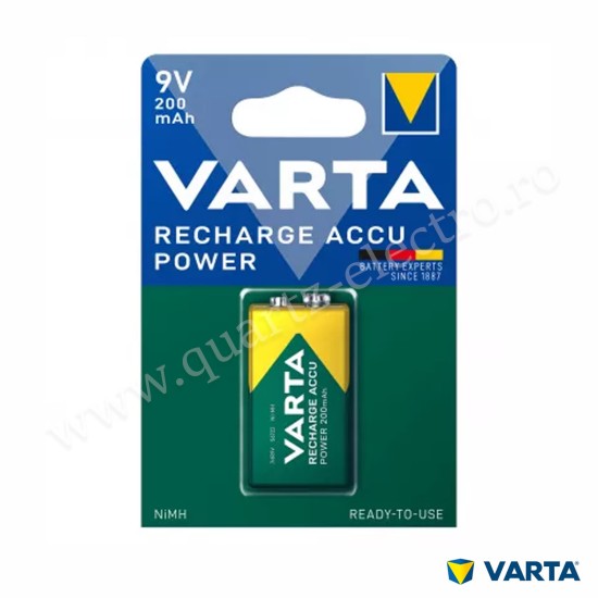 Acumulator 9V 200mAh Ni-MH 6LR61 6LF22 VARTA