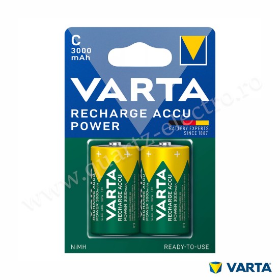 Baterie Reincarcabila C R14 Ni-MH 1.2V 3000mAh VARTA Blister 2 bucati