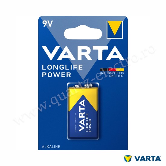Baterie alcalina Longlife Power 6LR61 9V VARTA Baterie alcalina Longlife Power 6LR61 9V VARTA