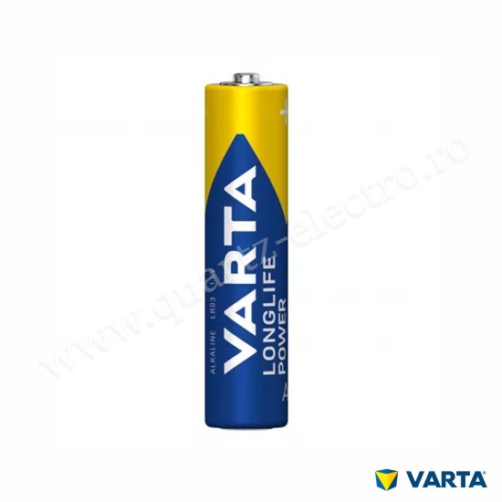 Baterii alcaline Longlife Power AAA LR3 1.5V VARTA Blister 4 bucati