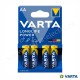 Baterii alcaline Longlife Power AA LR 6 VARTA Blister 4 bucati