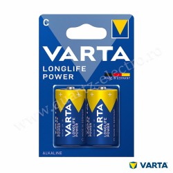 Baterii alcaline Longlife Power LR14 C VARTA 1.5V Blister 2 bucati