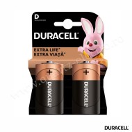 Baterii alcaline D (R20) DURACELL Blister 2 bucati