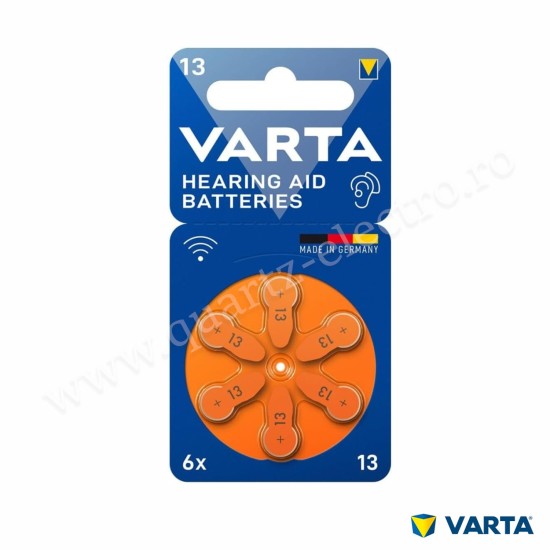 Baterii Varta 13 pentru Aparatele Auditive Blister 6 bucati