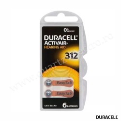 Baterii Aparat Auditiv 312A 160mAh 1.4V DURACEL Blister 6 bucati