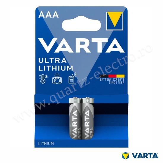 Baterii Litiu 1.5V AAA LR3 VARTA Blister 2 bucati