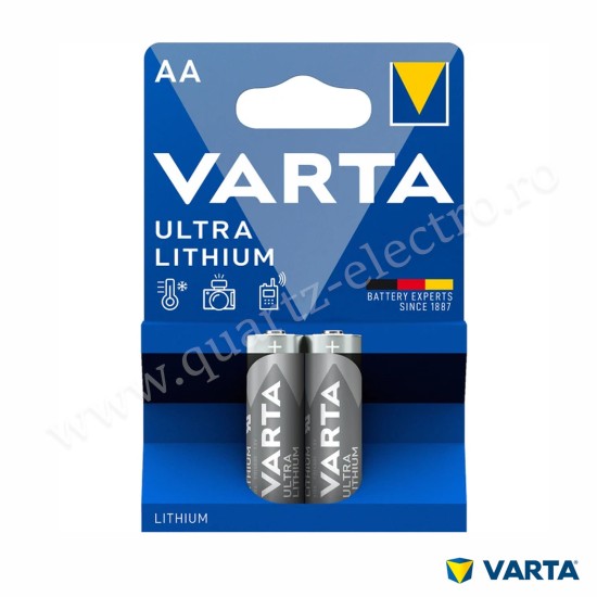 Baterii Litiu 1.5V AA LR6 VARTA Blister 2 bucati