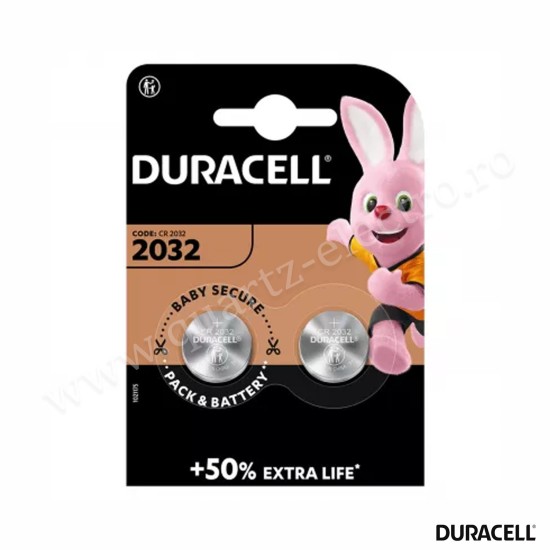 Baterie Litiu 3V CR2032 265mAh DURACELL Blister 2 bucati Baterie Litiu 3V CR2032 265mAh DURACELL Blister 2 bucati