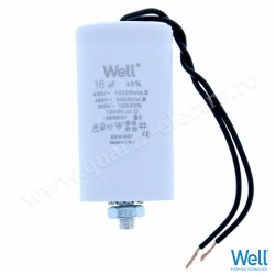 Condensator pornire motor 16uF cu conexiune fir WELL