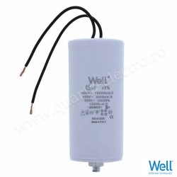 Condensator pornire motor 45uF 400V cu conexiune fir WELL Condensator pornire motor 45uF 400V cu conexiune fir WELL