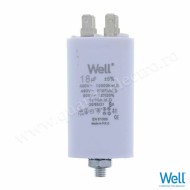 Condensator pornire motor 400V 18uF cu fisa plata pentru papuc Well