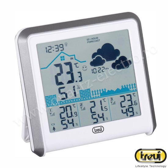 STATIE METEO CONTROLATA RADIO CU 3 SENZORI EXTERNI, BAROMETRU, PROGNOZA METEO, TERMOMETRU, HIGROMETRU