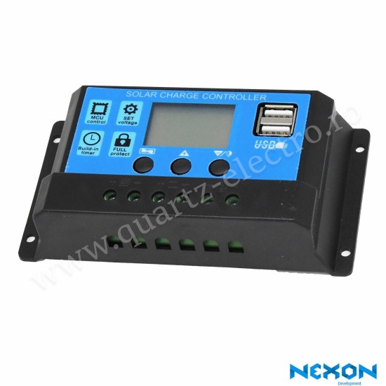 REGULATOR DE TENSIUNE PENTRU PANOU SOLAR SOLAR 12/24V 10A CU USB NEXON