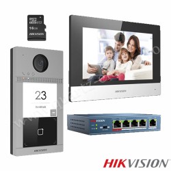 Kit videointerfon WiFi Hikvision DS-KIS604-S(C) 2 MP 7 inch 2.4 GHz aparent PoE Kit videointerfon WiFi Hikvision DS-KIS604-S(C) 2 MP 7 inch 2.4 GHz aparent PoE