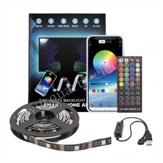 BANDA LED SMART CU CONEXIUNE BLUETOOTH PENTRU TELEFON BANDA LED SMART CU CONEXIUNE BLUETOOTH PENTRU TELEFON