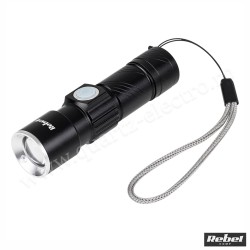 LANTERNA ALUMINIU LED 3W 3.7V 350MAH REBEL