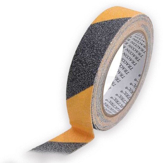 Bandă antiderapare de marcare galben-neagră 5m × 25mm TRACON Bandă antiderapare de marcare galben-neagră 5m × 25mm TRACON