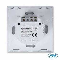 Intrerupator inteligent cu touch SafeHome PT202L WiFi 10A Tuya Smart Live Wire, fara nul pni Intrerupator inteligent cu touch SafeHome PT202L WiFi 10A Tuya Smart Live Wire, fara nul pni