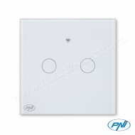 Intrerupator inteligent cu touch SafeHome PT202L WiFi 10A Tuya Smart Live Wire, fara nul pni