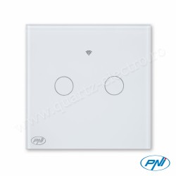 Intrerupator inteligent cu touch SafeHome PT202L WiFi 10A Tuya Smart Live Wire, fara nul pni