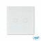 Intrerupator dublu cu touch SH202 din sticla, alb cu LED indicator 170-240V 200W 10A PNI