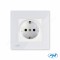 Priza simpla incastrabila WP101 cu rama din sticla, 16A, 4000W, 230V PNI