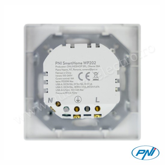 Priza inteligenta SmartHome WP202 WiFi 230V 16A 3600W Tuya Smart, Amazon Alexa si Google Home PNI Priza inteligenta SmartHome WP202 WiFi 230V 16A 3600W Tuya Smart, Amazon Alexa si Google Home PNI