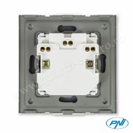 Priza dubla incastrabila WP222W 16A 3000W cu rama din sticla alb PNI