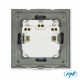 Priza dubla incastrabila WP222W 16A 3000W cu rama din sticla alb PNI