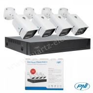 Kit supraveghere video , NVR cu 4 porturi POE, ONVIF si 4 camere IP, 3MP PNI House IPMAX POE 3