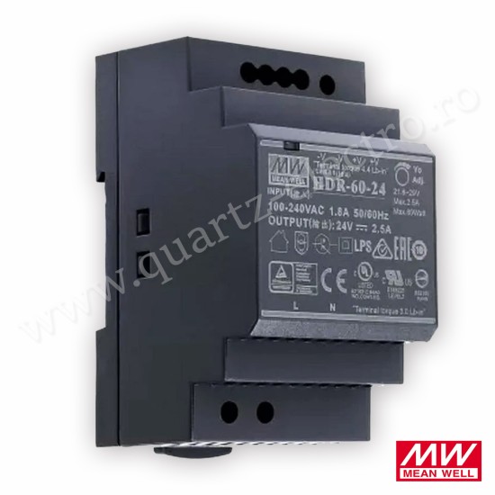 Sursa de alimentare 24V 2.5A MEAN WELL Sursa de alimentare 24V 2.5A MEAN WELL