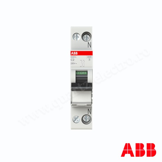 INTRERUPATOR AUTOMAT 1P+N 2A ABB SN201L C2 INTRERUPATOR AUTOMAT 1P+N 2A ABB SN201L C2
