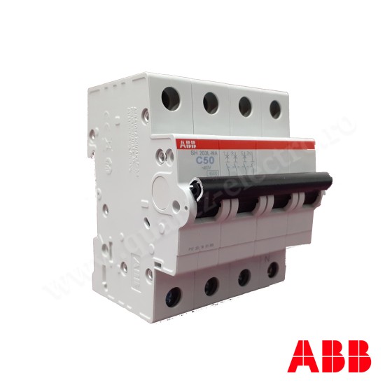 INTRERUPATOR AUTOMAT 3P+N 50A ABB SH203 C50 NA