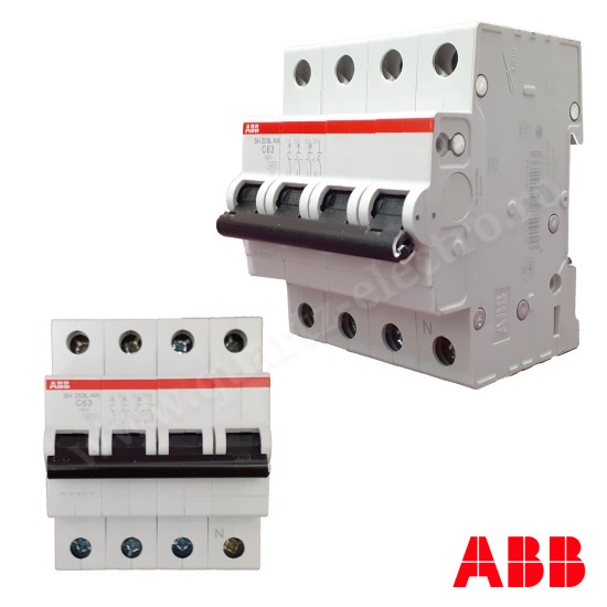 INTRERUPATOR AUTOMAT 3P+N 63A ABB SH203 C63 NA