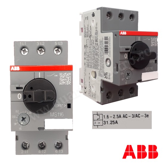 INTRERUPATOR AUTOMAT DE PROTECTIE MOTOR ABB MS116 (1.6-2.5)