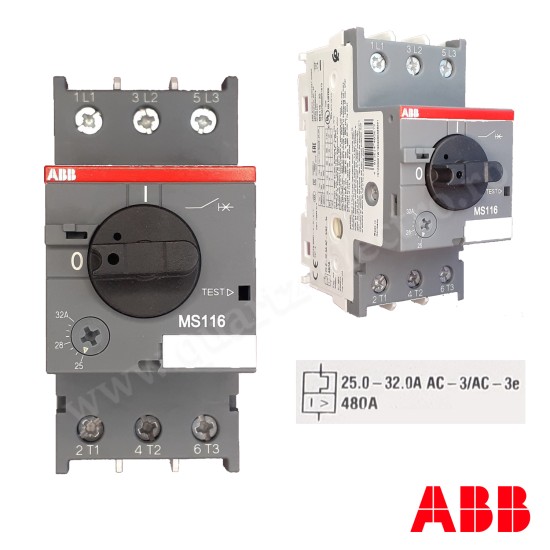 INTRERUPATOR AUTOMAT DE PROTECTIE MOTOR ABB MS116 (25-32)
