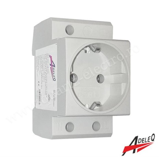 PRIZA SCHUKO CU MONTAJ PE SINA DIN 2P + N PRIZA SCHUKO CU MONTAJ PE SINA DIN 2P + N