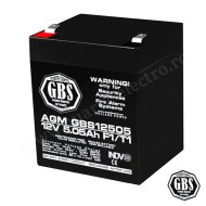 ACUMULATOR CU PLUMB 12V 5.05Ah F1, AGM VRLA, GBS